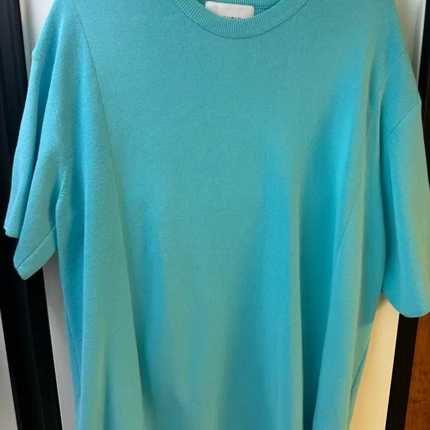 [BUNJANG] Solid Homme Mint Short-Sleeve Knit / 솔리드옴므 민트 반팔 니트