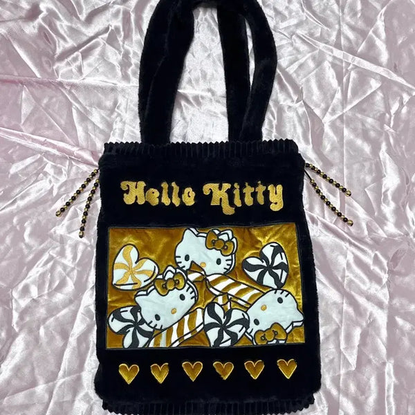 [BUNJANG] Tbh x Hello Kitty Holiday Candy Pattern Gyaru Tote Shoulder Bag / Tbh x 헬로키티 홀리데이 캔디패턴 갸루 토트백 숄더백