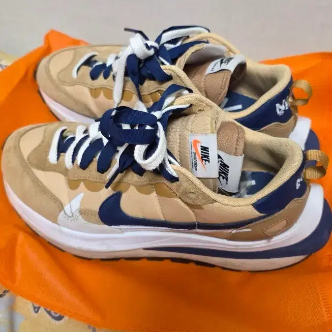 [BUNJANG] Nike Sacai Vaporwaffle Sesame & Blue Void / 상태 좋은 나이키 사카이 베이퍼와플 세서미 앤 블루 보이드 260