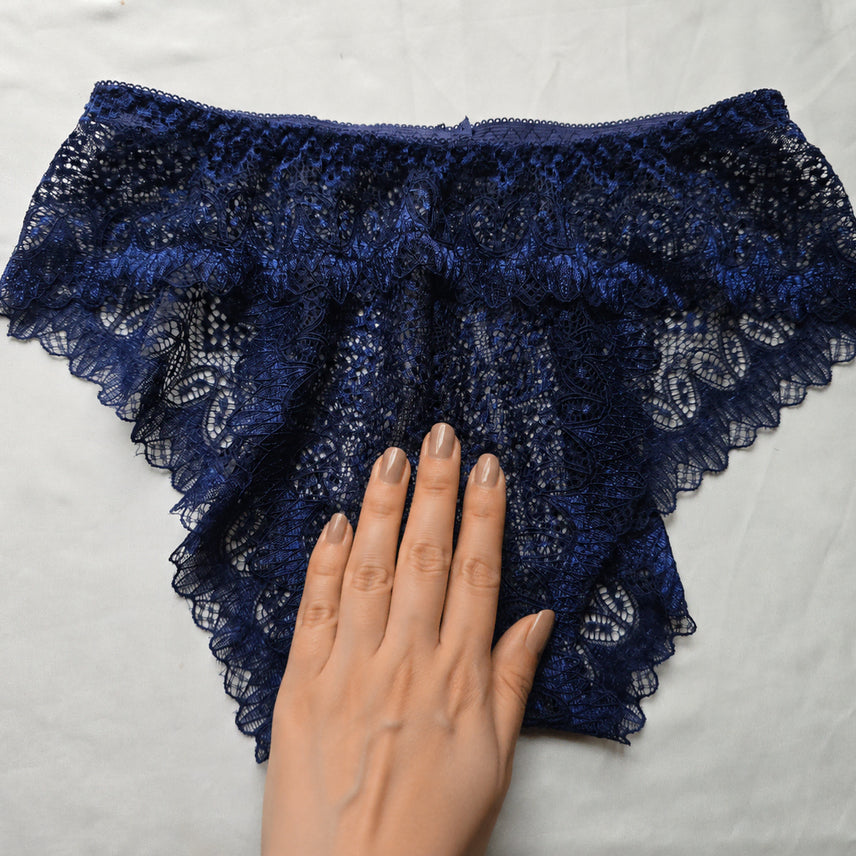 [BUNJANG] Blue See-Through Lace Panties (Used) / (중고) 블루 시스루 레이스 팬티