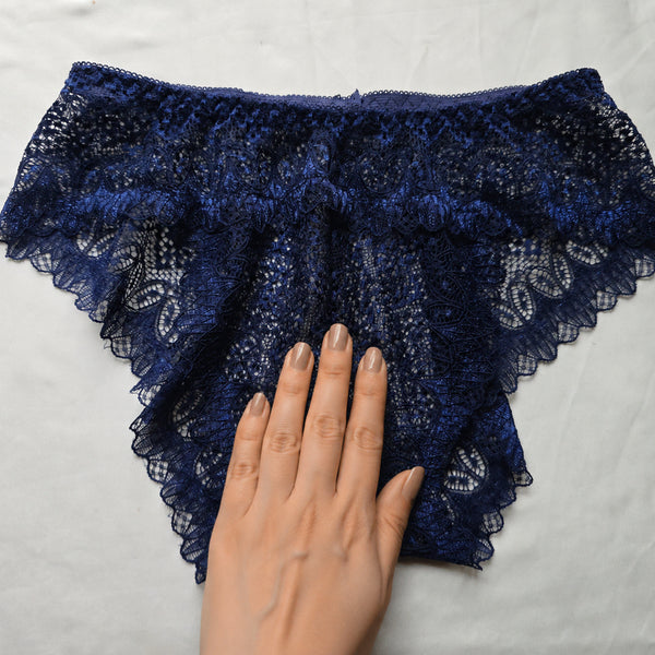 [BUNJANG] Blue See-Through Lace Panties (Used) / (중고) 블루 시스루 레이스 팬티