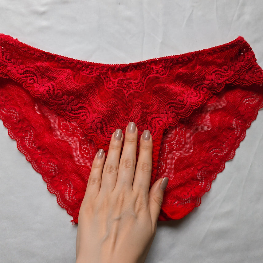 [BUNJANG] Red Lace See-Through Panty (Used) / (중고) 레드 레이스 시스루 팬티