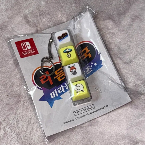 [BUNJANG] Nintendo Switch Rhythm Heaven Keycap Keyring / 닌텐도 스위치 리듬천국 키캡 키링