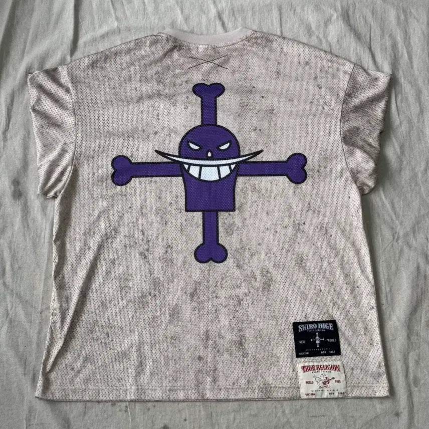 [BUNJANG] True Religion x One Piece Ace Mesh Long Sleeve L / 트루릴리전 x 원피스 에이스 메쉬 롱슬리브 L