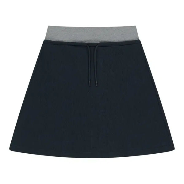 [BUNJANG] COYSEIO Mini Waffle A-Line Skirt Navy / COYSEIO 코이세이오 038 미니 와플 에이라인 스커트 네이비