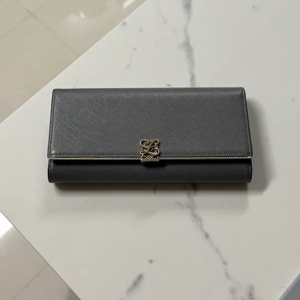 [BUNJANG] Louis Quatorze Gray Cowhide Long Wallet / 루이까또즈 소가죽 장지갑 gray