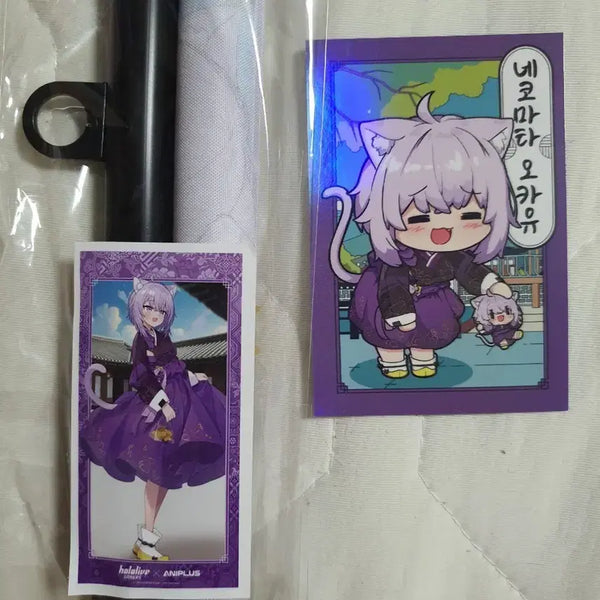 [BUNJANG] Hololive Nekomatay Okayu Tapestry Scroll & Photocard Bundle Set / 홀로라이브 네코마타 오카유 태피스트리 족자봉 포토카드 일괄