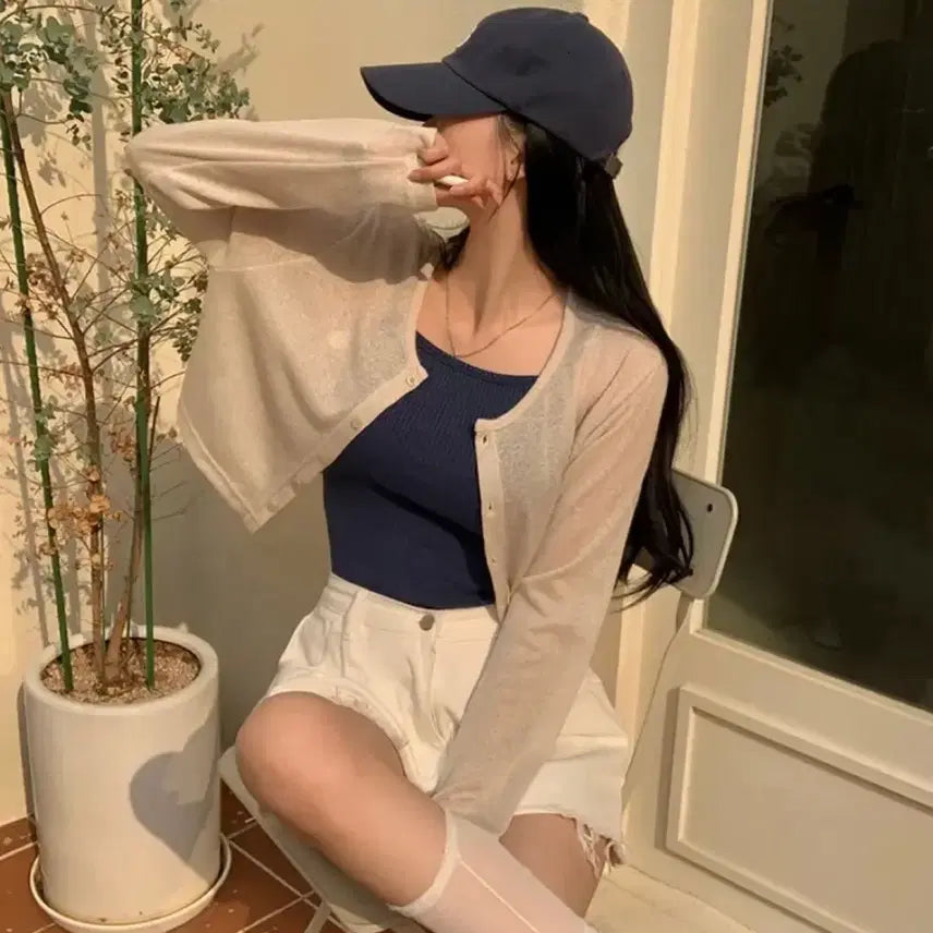 [BUNJANG] Bydelli Summer Cardigan Ivory / 바이델리 여름 가디건 아이보리