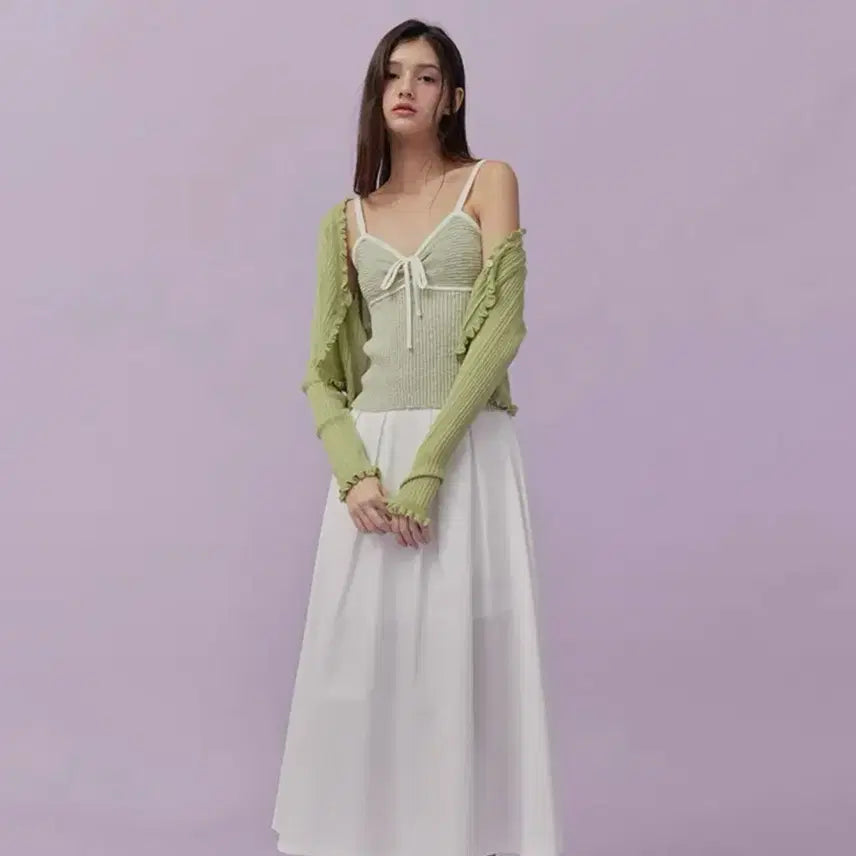 [BUNJANG] Twee Soyes Cardigan Light Green / 트위 소이즈 가디건 라이트그린 (택o)