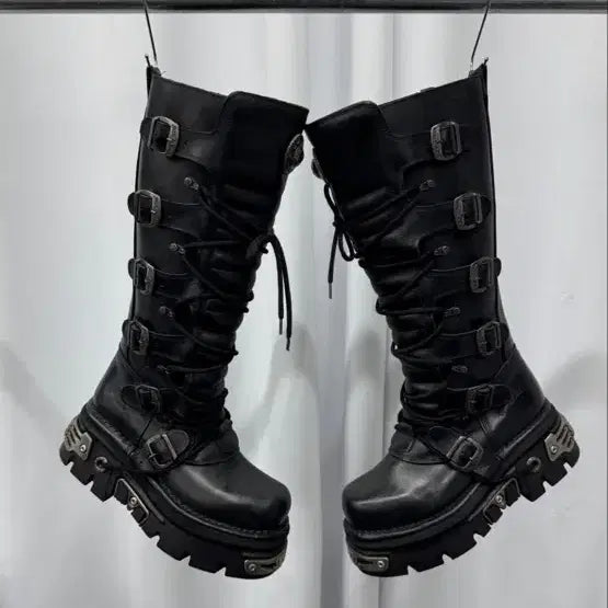[BUNJANG] New Rock Walker Boots Black / New rock 뉴락 부츠