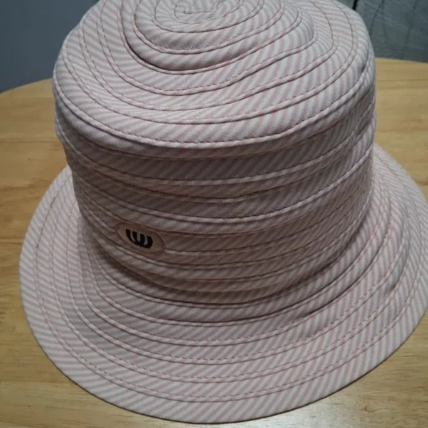 [BUNJANG] Bucket Hat Free Size Adjustable Pink Stripe Design / MU벙거지모자 사이즈 프리 조절가능 디자인강추 실착별로 사진참고
