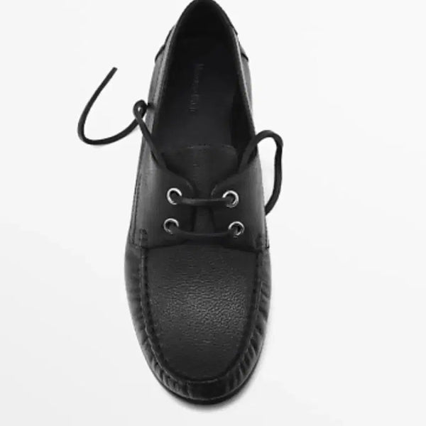 [BUNJANG] Massimo Dutti Grained Leather Deck Shoes / Massimo Dutti 그레인가죽데크 235