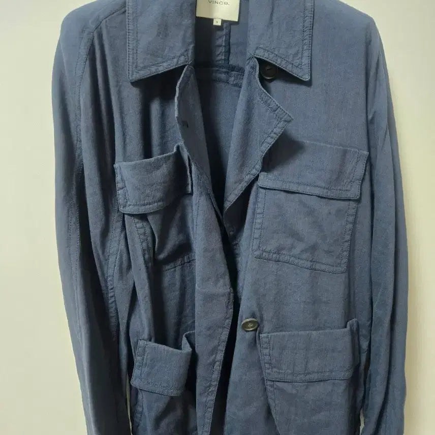 [BUNJANG] Vince Women's Jacket Navy Belted / 빈스 여성 재킷