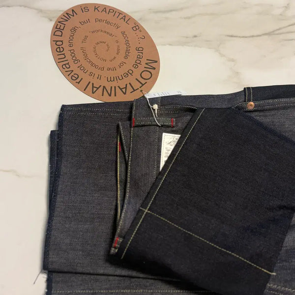 [BUNJANG] KAPITAL MOTTAINAI Revalued Denim Patchwork Work Pants / 캐피탈 MOTTAINAI (모따이나이) 리밸류드 데님 라인