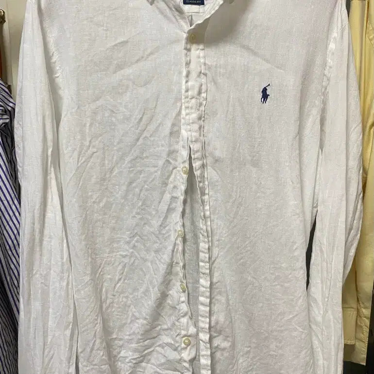 [BUNJANG] Polo Ralph Lauren Linen Shirt White M / 폴로 랄프로렌 린넨 셔츠 화이트M