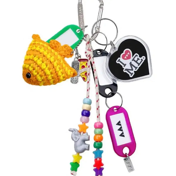 [BUNJANG] Love Me Knit Momo Keyring / [남녀공용]브이브이브이 러브미 니트 모모 키링