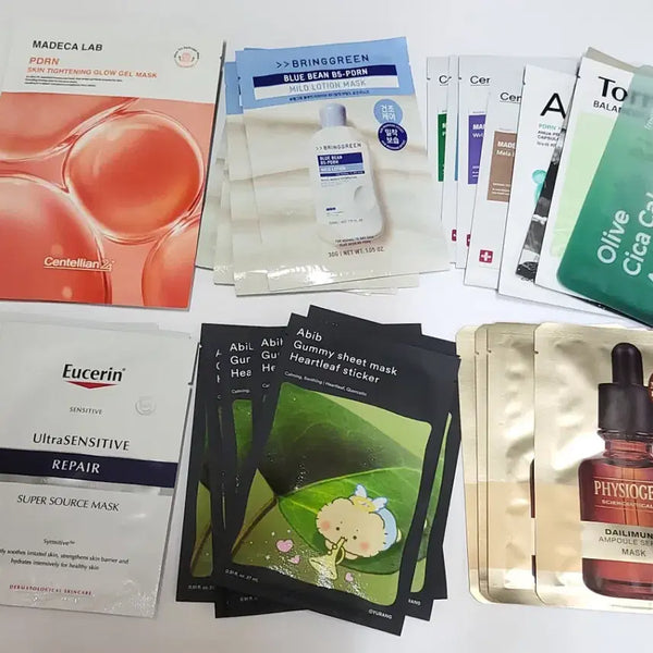 [BUNJANG] Various Brands Face Masks Bundle / 아비브 브링그린 피지오겔 센텔리안24 등 마스크팩