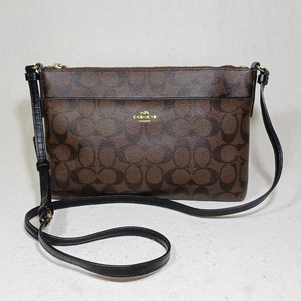 [BUNJANG] Coach Signature Pattern Crossbody Bag / 코치 시그니처 패턴 크로스백
