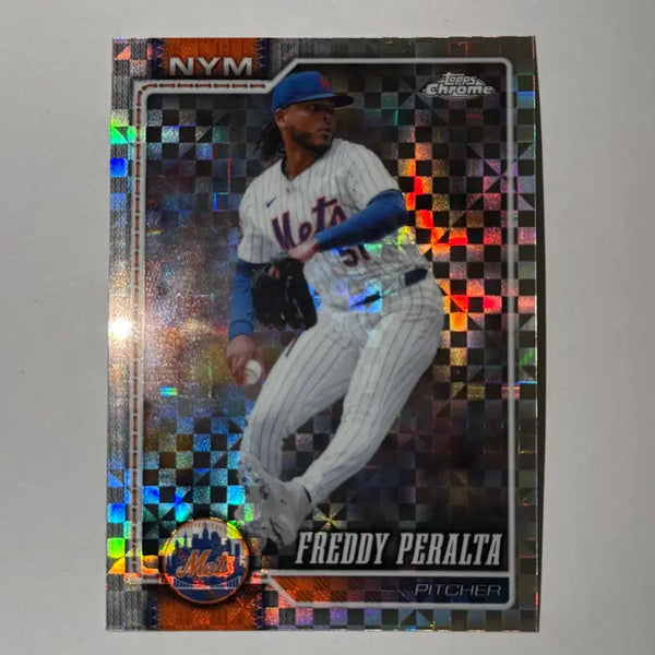 [BUNJANG] New York Mets Freddy Peralta 2023 Topps Chrome MLB Baseball Card / 뉴욕 메츠 프레디 페랄타 엑스프렉터 탑스크롬 MLB 야구 카드