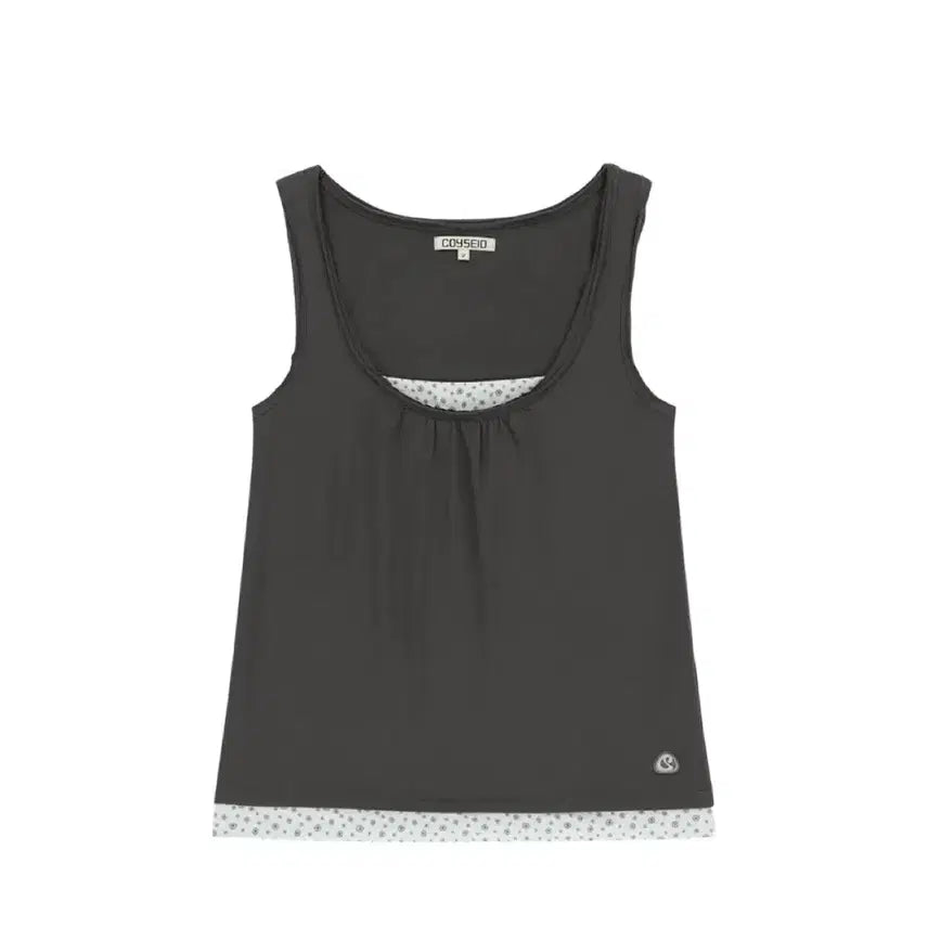 [BUNJANG] Koiseio DUDU Layered Tank Top Charcoal Size 2 / 코이세이오 dudu 레이어드 나시 차콜 2사이즈
