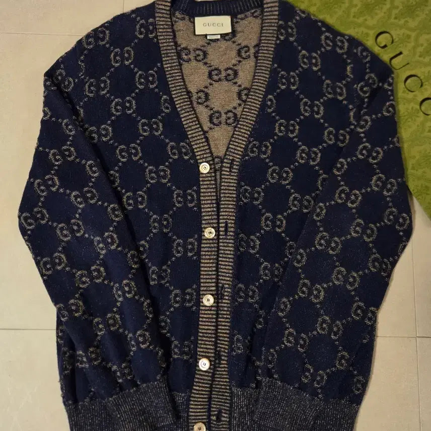 [BUNJANG] Gucci GG Jacquard Cardigan M / 정품 구찌 GG자카드 가디건 M
