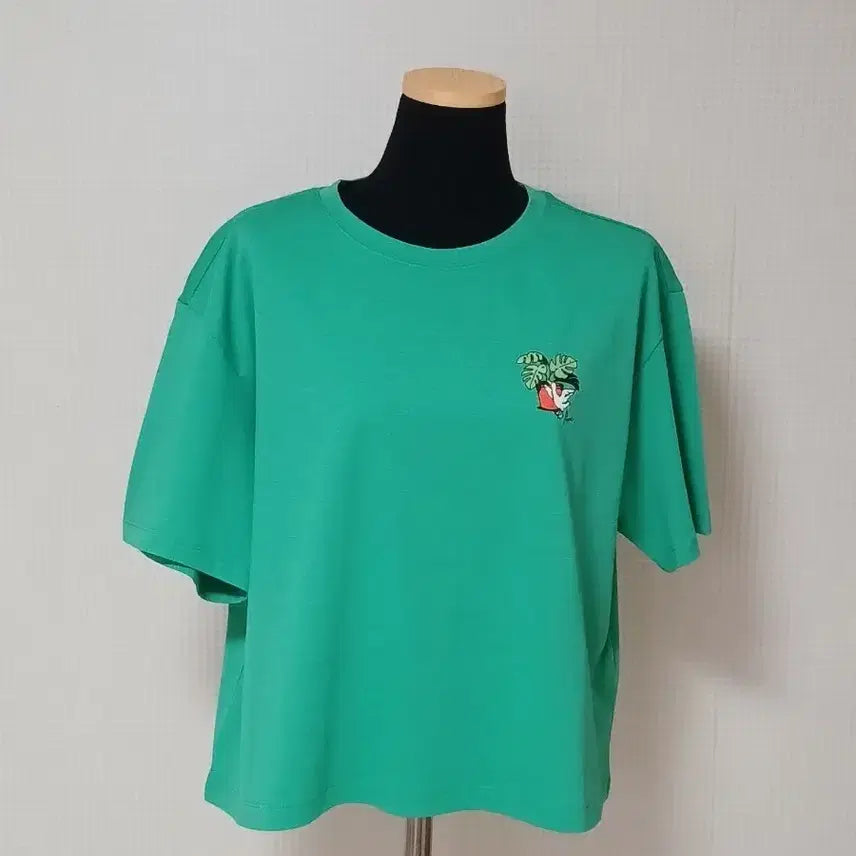 [BUNJANG] Hang Ten Green Plant Printing T-Shirt - Size M / 프린팅 반팔티(미착용상품)