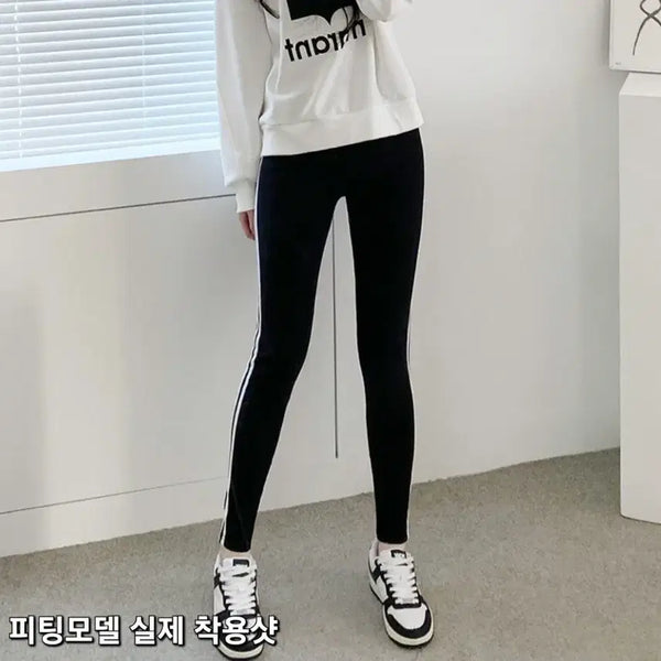 [BUNJANG] Black Free Size Leggings / 검정색 프리사이즈 쫄바지(손나은 레깅스와 핏이 같아요)