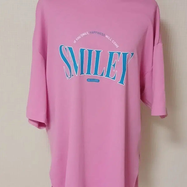 [BUNJANG] Smiley T-Shirt Pink / 스마일리 반팔 티셔츠 핑크