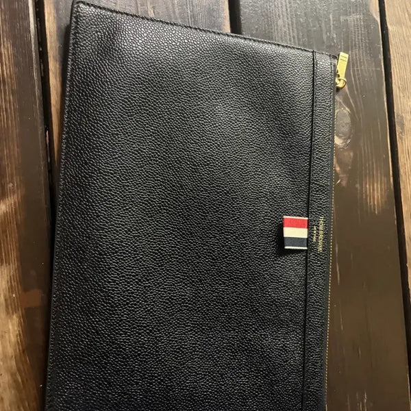[BUNJANG] Thom Browne Leather Clutch Bag Black / 톰브라운 클러치 블랙