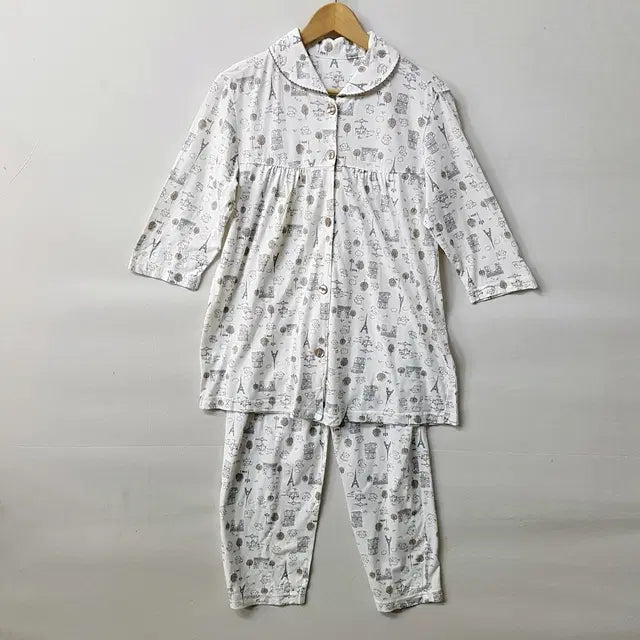[BUNJANG] Character Cotton Pajama Set / 캐릭터 코튼 잠옷 세트