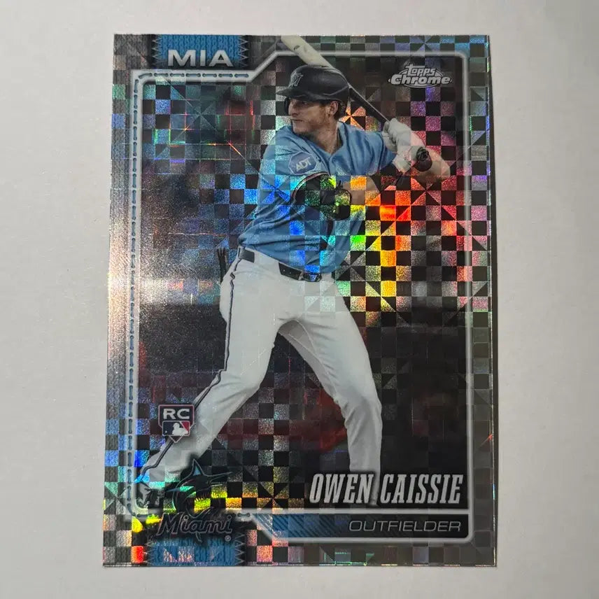 [BUNJANG] Miami Marlins Owen Casey Rookie XFractor Topps Chrome MLB Baseball Card / [루키] 마이애미 말린스 오웬 케이시 루키 엑스프렉터 탑스크롬 MLB 야구 카드