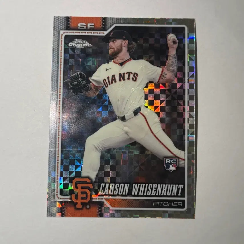 [BUNJANG] Carson Whisenhunt Rookie Exquisite Collection Chrome MLB Baseball Card / [루키] 샌프란시스코 카슨 휘센헌트 루키 엑스프렉터 탑스크롬 MLB 야구 카드