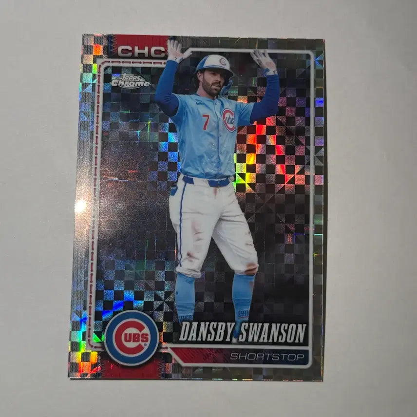 [BUNJANG] Chicago Cubs Dansby Swanson Exprected Chrome MLB Baseball Card / 시카고 컵스 댄스비 스완슨 엑스프렉터 탑스크롬 MLB 야구 카드