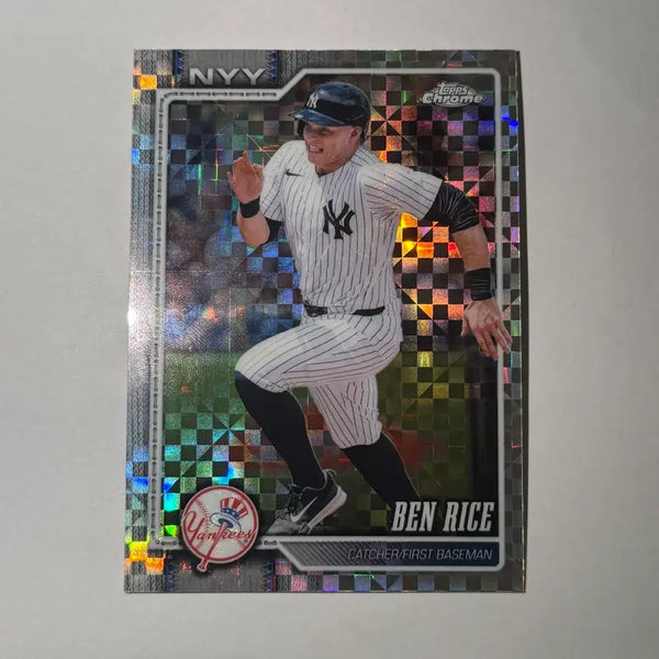 [BUNJANG] New York Yankees Ben Rice Exporter Tops Chrome MLB Baseball Card / 뉴욕 양키스 벤 라이스 엑스프렉터 탑스크롬 MLB 야구 카드