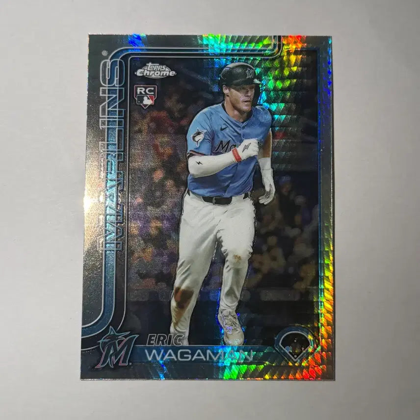 [BUNJANG] Eric Wagaman 2023 Miami Marlins Rookie Pulsar Top Chrome MLB Baseball Card / [루키] 마이애미 말린스 에릭 와가먼 루키 펄사 탑스크롬 MLB 야구카드