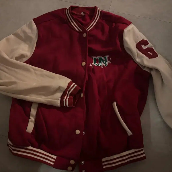 [BUNJANG] Kingka Queenka Varsity Jacket / 야구점퍼 야구잠바 킹카 퀸카 하이틴 졸업사진 코스프레