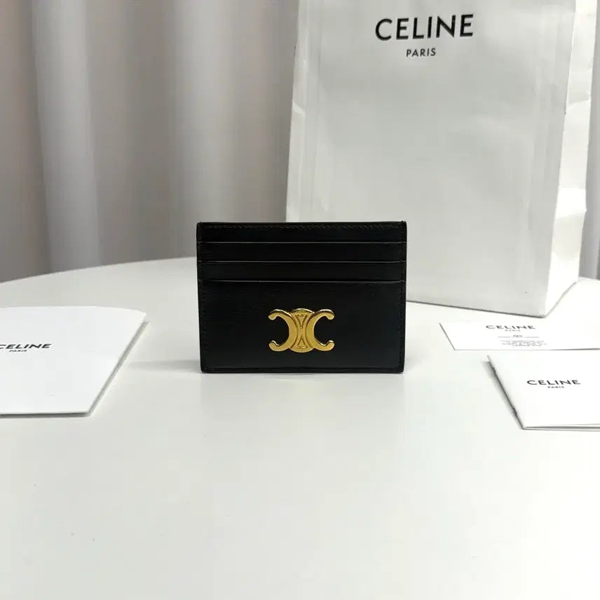 [BUNJANG] Celine Triomphe Cardholder Black / [정품] 셀린느 트리옹프 카드지갑 블랙