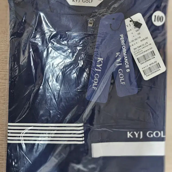[BUNJANG] KYJ Golf Navy Logo Golfwear Top (Size 100/L) / KYJ GOLF 골프웨어 네이비 100(L)