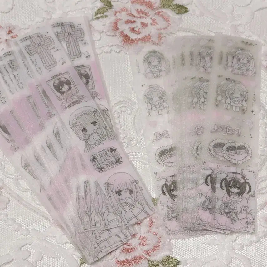 [BUNJANG] Fansy Atelier Milky Heart Kiss Cut Sticker / 팬시아뜰리에 밀키하트님 키스컷