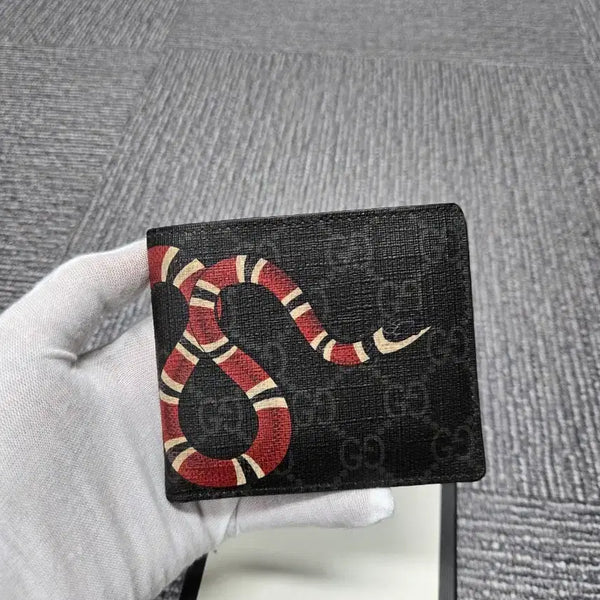 [BUNJANG] Gucci Kingsnake GG Supreme Bi-fold Wallet / [특가][정품] 구찌 킹스네이크 반지갑