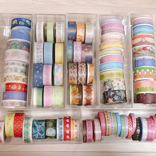 [BUNJANG] Popular Artist Masking Tape Cases Set (approx. 80 pcs) / 다꾸정리 ) 인기작가님 마테통 세트 처분 / 서일페 닷닷닷 아이오스튜디오 율밤곰