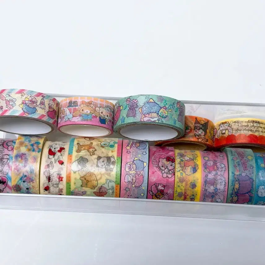 [BUNJANG] Sanrio Kiki Lala Little Twin Stars Kissaten Masking Tape Bundle Set / 고전 산리오 마스킹테이프 키키라라 리틀트윈스타 산리오 킷사텐 마테 일괄