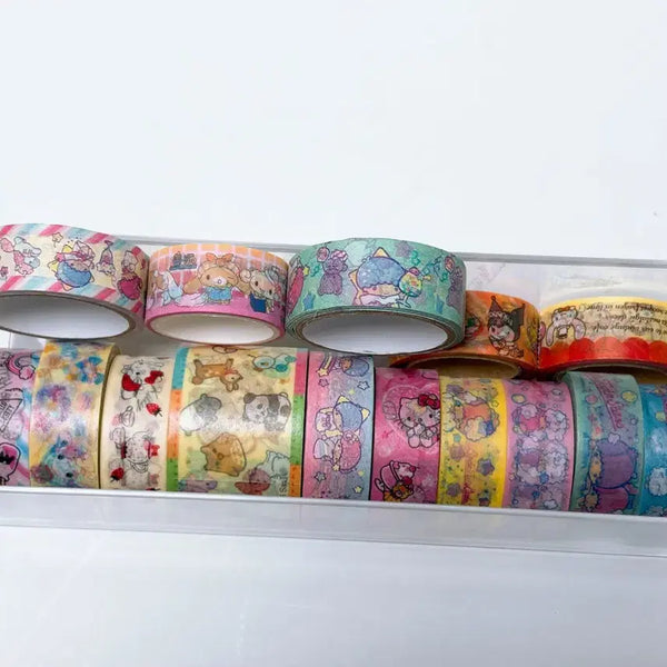 [BUNJANG] Sanrio Kiki Lala Little Twin Stars Kissaten Masking Tape Bundle Set / 고전 산리오 마스킹테이프 키키라라 리틀트윈스타 산리오 킷사텐 마테 일괄