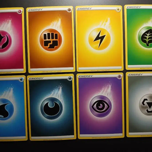 [BUNJANG] Pokemon Cards Basic Energy 8 Types Set (2020 North American Edition) / 포켓몬 카드 기본 에너지 8종 일괄 (2020 북미판)