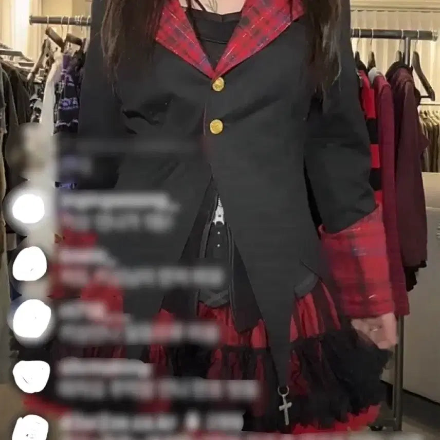 [BUNJANG] Death Rise Bodyline Blazer / 데스라이즈 바디라인 블레이저 고스로리 고딕 펑크 캐캐체깔 아무깔 공겜여주 트랄라라