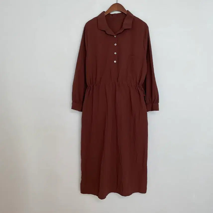 [BUNJANG] Anorak String Waist Long Dress / 아노락 허리스트링원피스