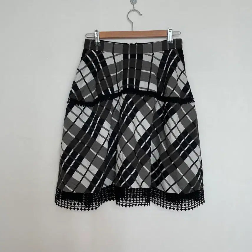 [BUNJANG] TIME Fall/Winter Wool Blend Lace Detail Midi Skirt / 한섬타임  마함유 스커트