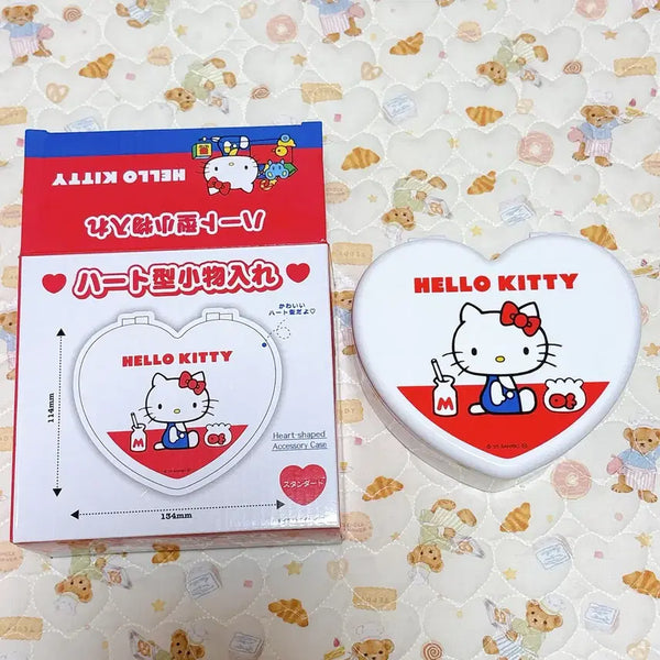[BUNJANG] Sanrio Hello Kitty Heart Multi-purpose 2-Tier Storage Box / 산리오 헬로키티 하트 다용도 2단 수납함