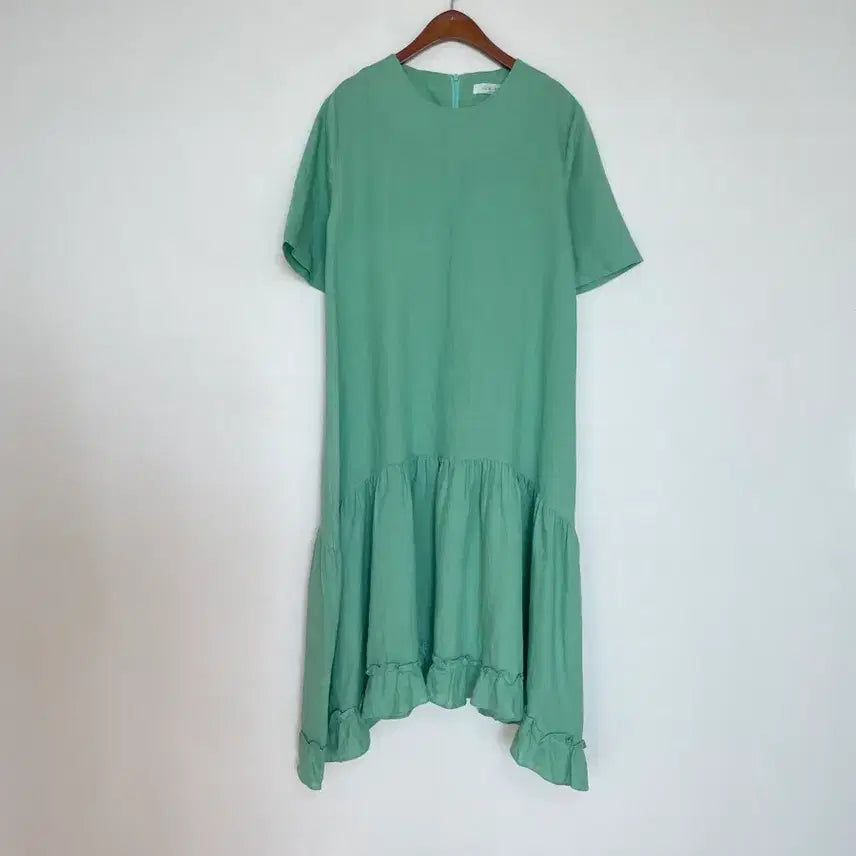 [BUNJANG] ILMIRI 100% Linen Dress with Frill Hem / ILMIRI밑단프릴  마100%원피스