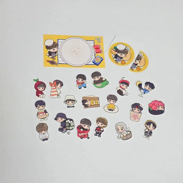 [BUNJANG] BTS Jungkook "Cooking King KkUkKu" Sticker / 정국 조각스티커 요리왕 꾸꾸 방탄 jungkook jk bts sticker